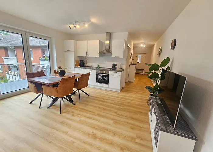 Balkon Aparment2, Meppen, Kueche, Badezimmer, Waschmaschine