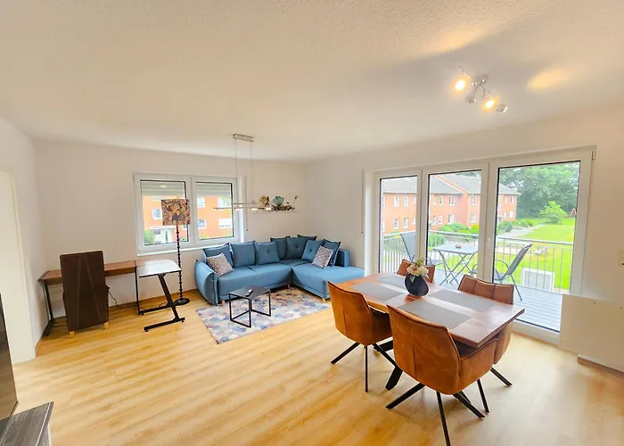 Balkon Aparment2, Meppen, Kueche, Badezimmer, Waschmaschine