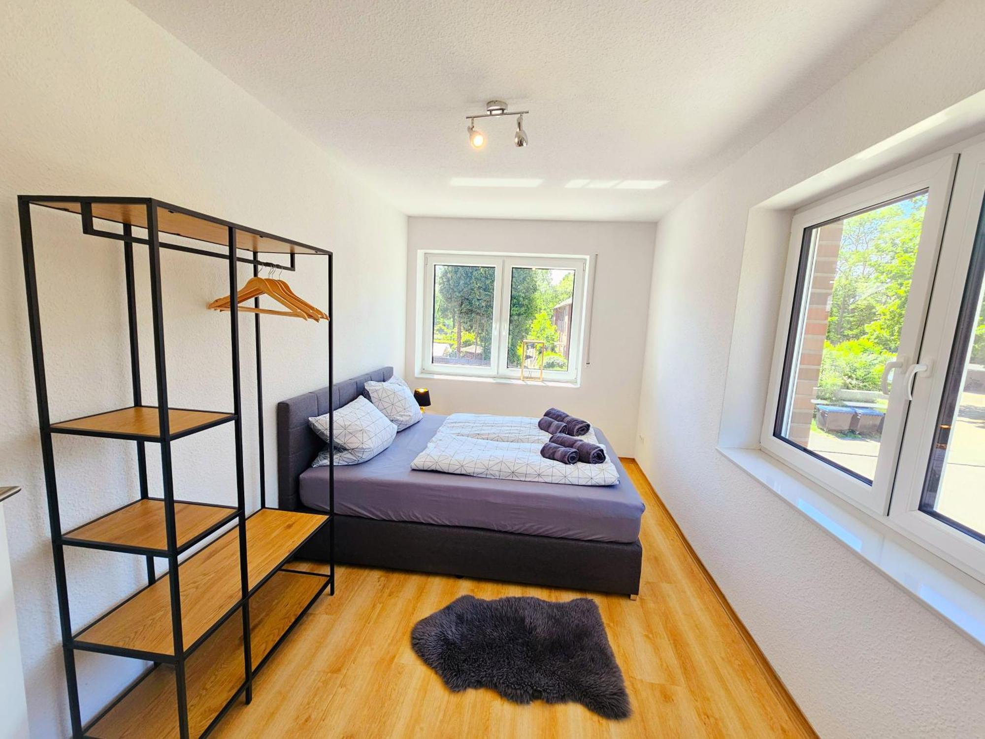 Balkon Aparment2, Meppen, Kueche, Badezimmer, Waschmaschine Apartment